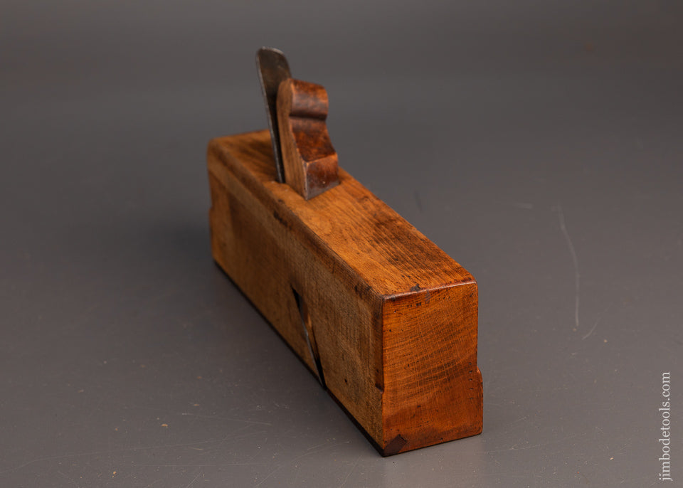 Fine-2-Inch-Skewed-Rabbet-Plane-with-Exotic-Boxing-Unmarked-119364