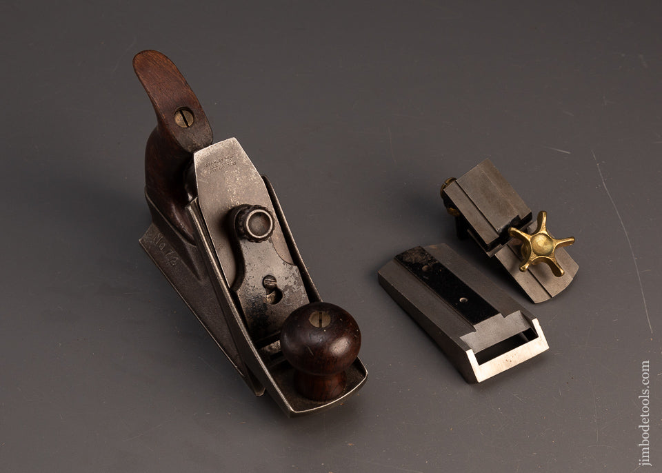 Fine-&-Complete-STANLEY-No.-72-1/2-Chamfer-Plane-with-Beading-Attachment-&-Bullnose-119380