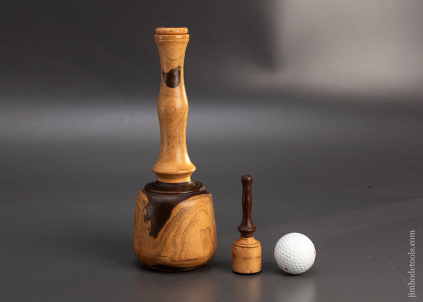 Stunning-Lignum-Vitae-Carving-Mallet-with-Baby-1-Pound-9-Ounce-119384