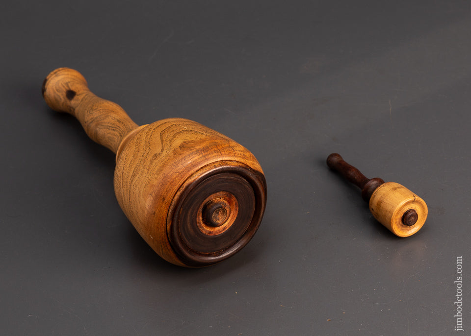 Stunning-Lignum-Vitae-Carving-Mallet-with-Baby-1-Pound-9-Ounce-119384