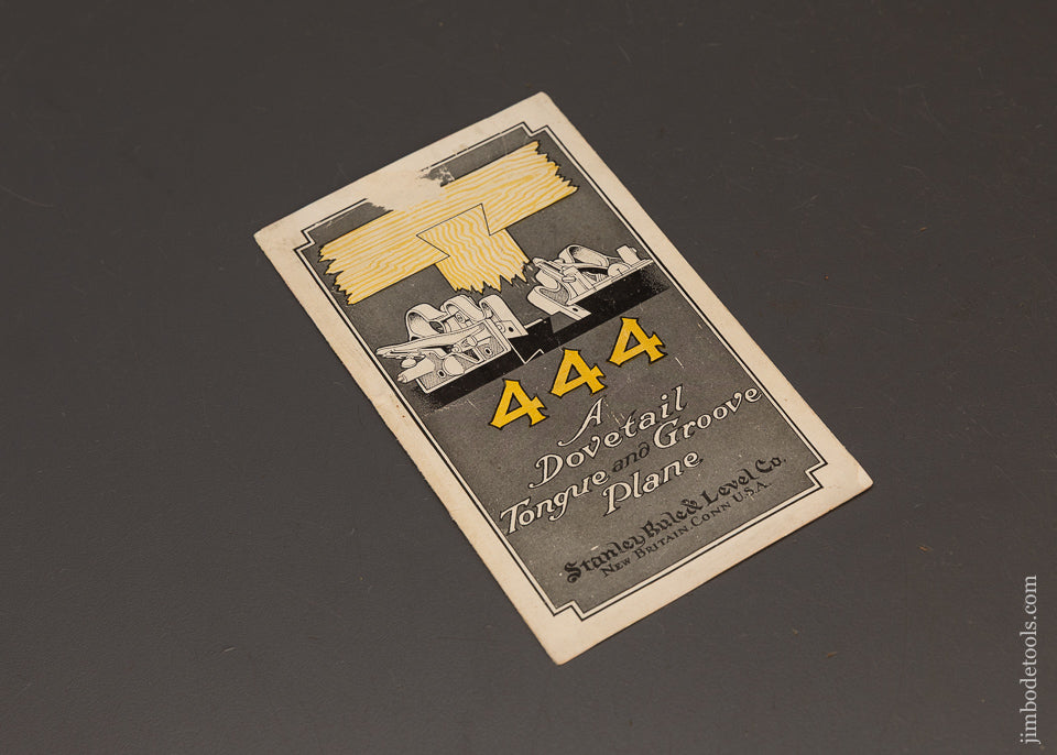 Original-1911-Instructions-for-STANLEY-No.-444-Dovetail-Plane-119420