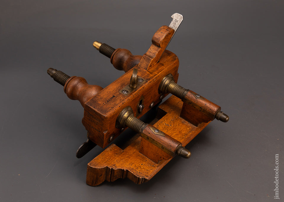 Extra-Fine-GREENSLADE-BRISTOL-Brass-Armed-Plow-Plane-119442