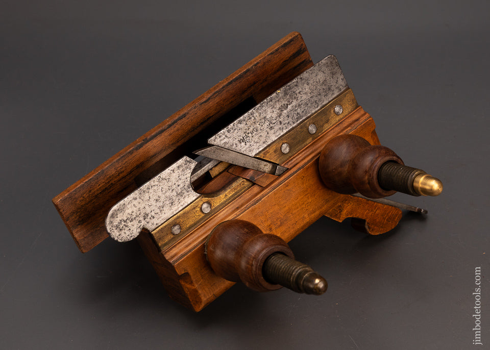 Extra-Fine-GREENSLADE-BRISTOL-Brass-Armed-Plow-Plane-119442