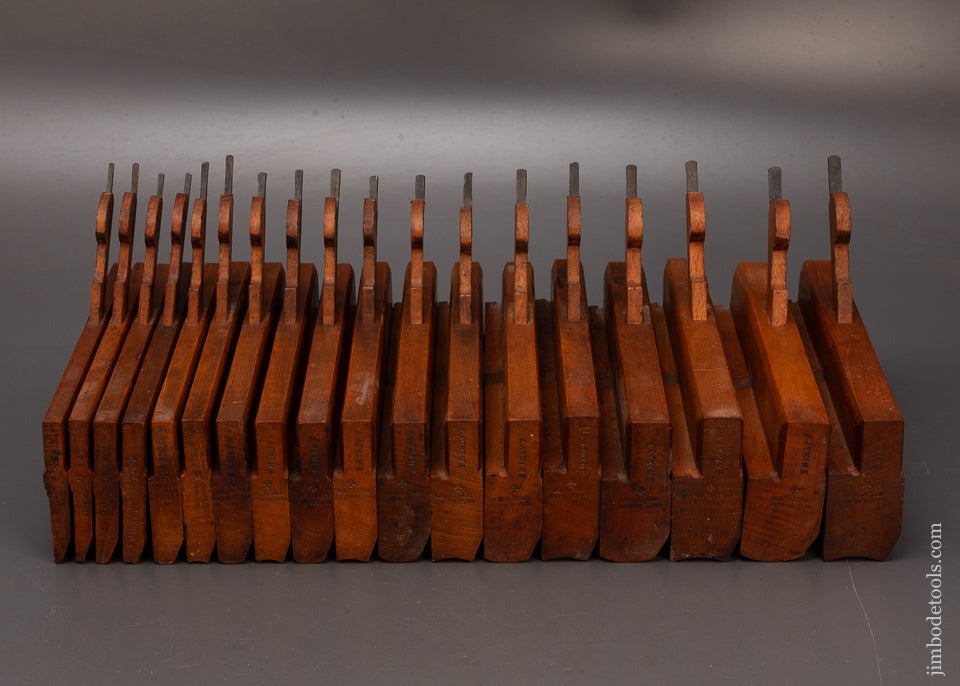 Astonishing-Complete-Set-of-18-Hollow-&-Round-Moulding-Planes-by-ROUTLEDGE-BIRMINGHAM-Odd Numbered-119465-AS-OF-JAN 29
