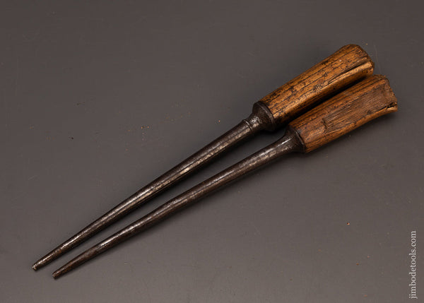 Early-Pair-of-14-Inch-Draw-Bore-Pins-119481