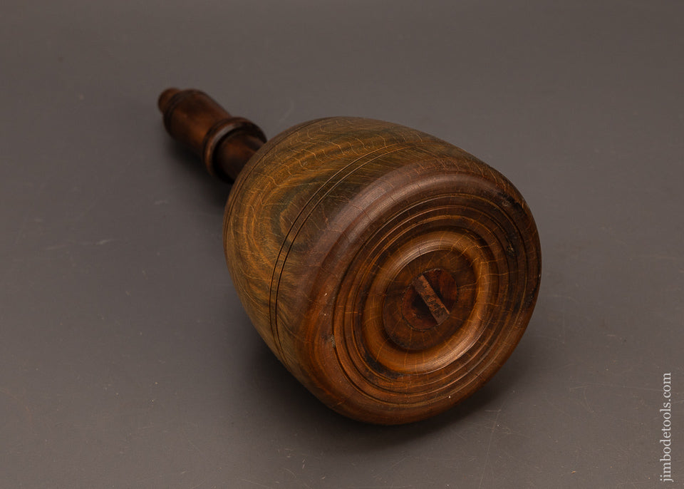 Stunning-12-Pound-7-Ounce-Fancy-Lignum-Vitae-English-Carving-Mallet-119484