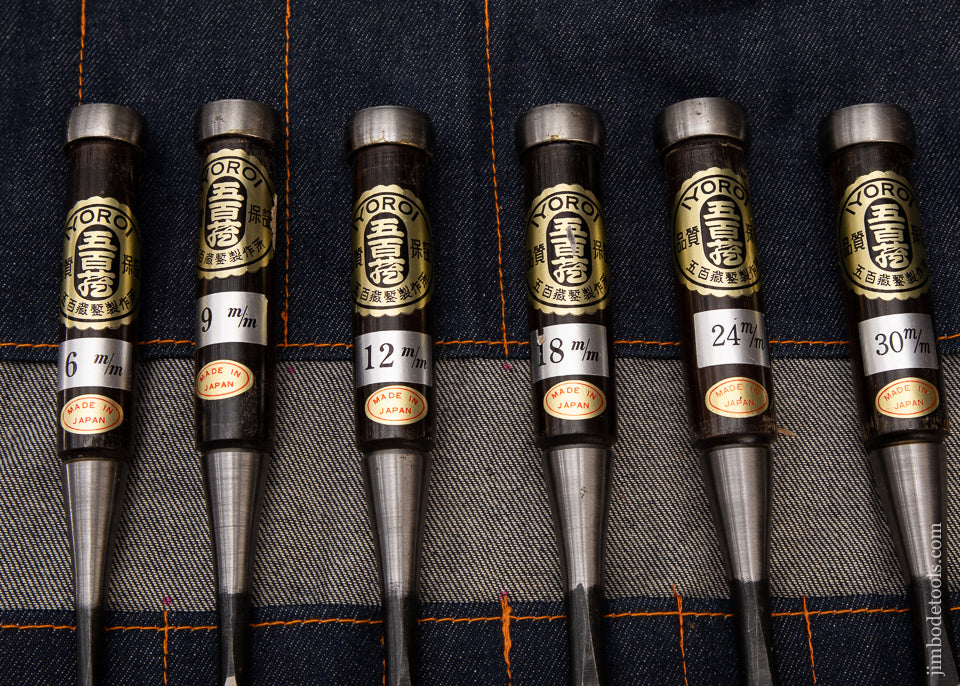 Immaculate-Set-of-6-IYORI-Ebony-Handled-Chisels-119489-AS-OF-FEB-8