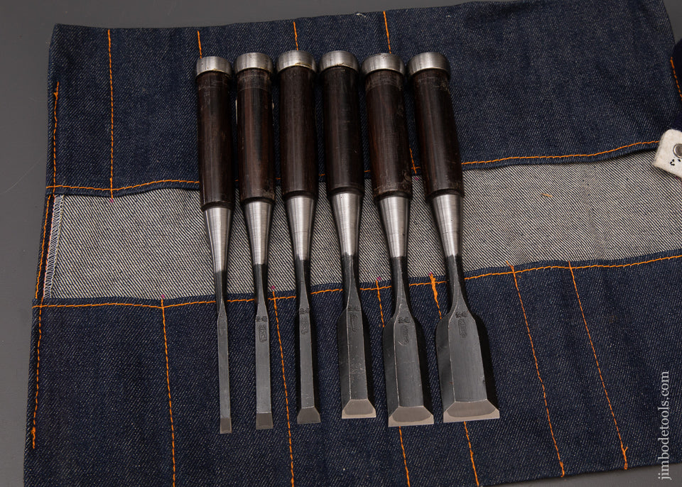 Immaculate-Set-of-6-IYORI-Ebony-Handled-Chisels-119489-AS-OF-FEB-8