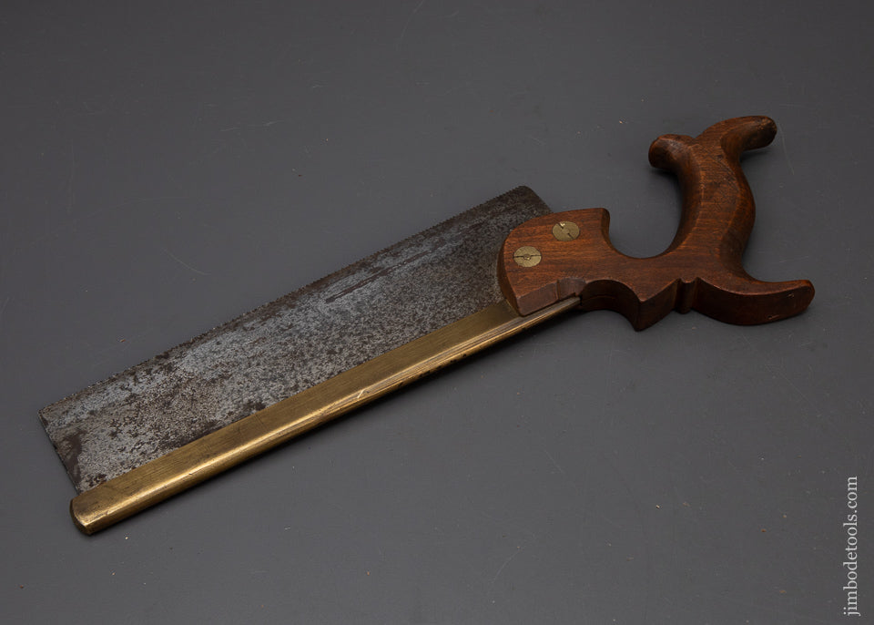 Rare-Just-Sharpened-HOLTZAPFFEL-Brass-Back-Dovetail-Saw-119512