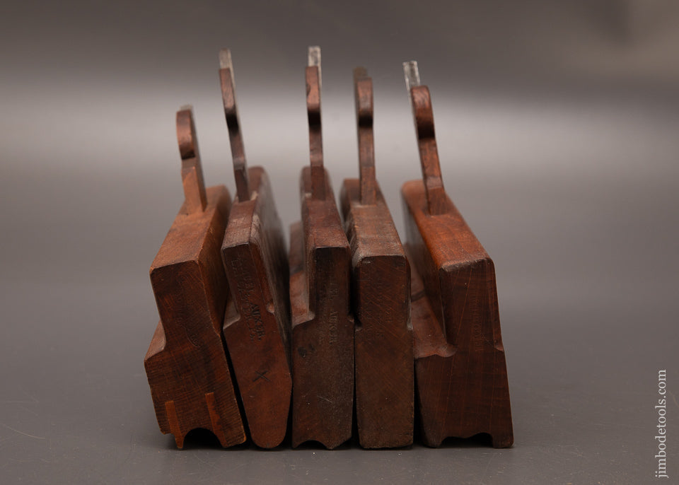 5-Fine-Moulding-Plane-by-CARPENTER,-AUXER,-SANDUSKY-&-One-Unmarked-119517