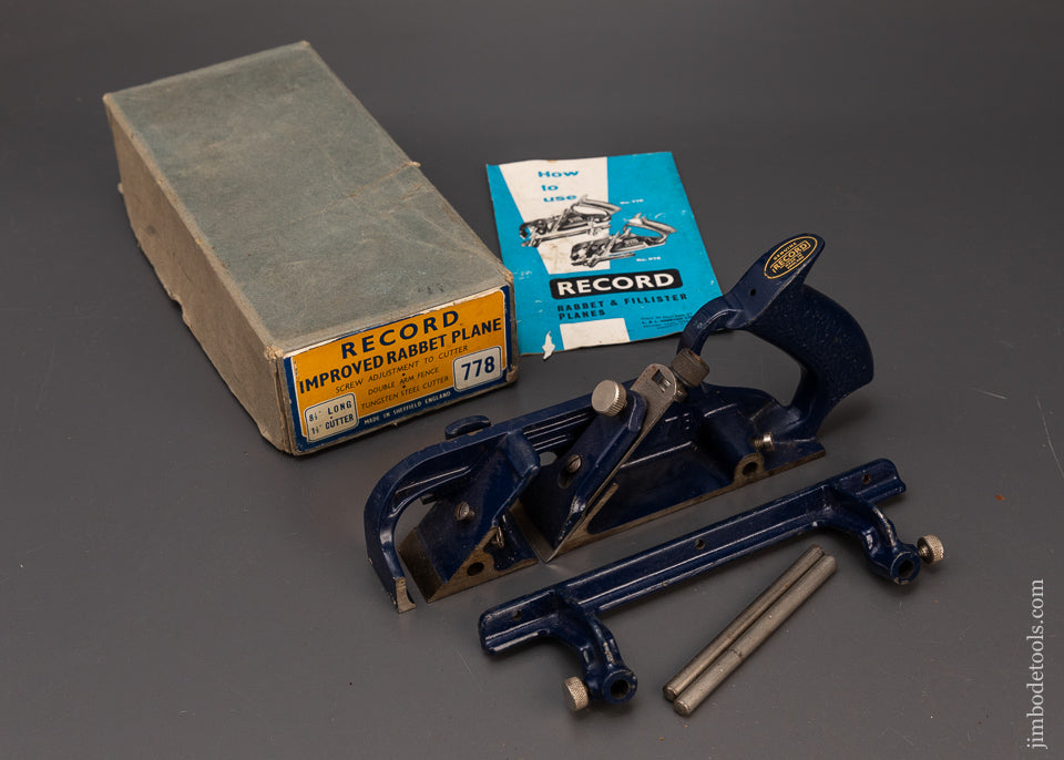RECORD-No.-778-Rabbet-Plane-Nearly-New-in-Box-119528