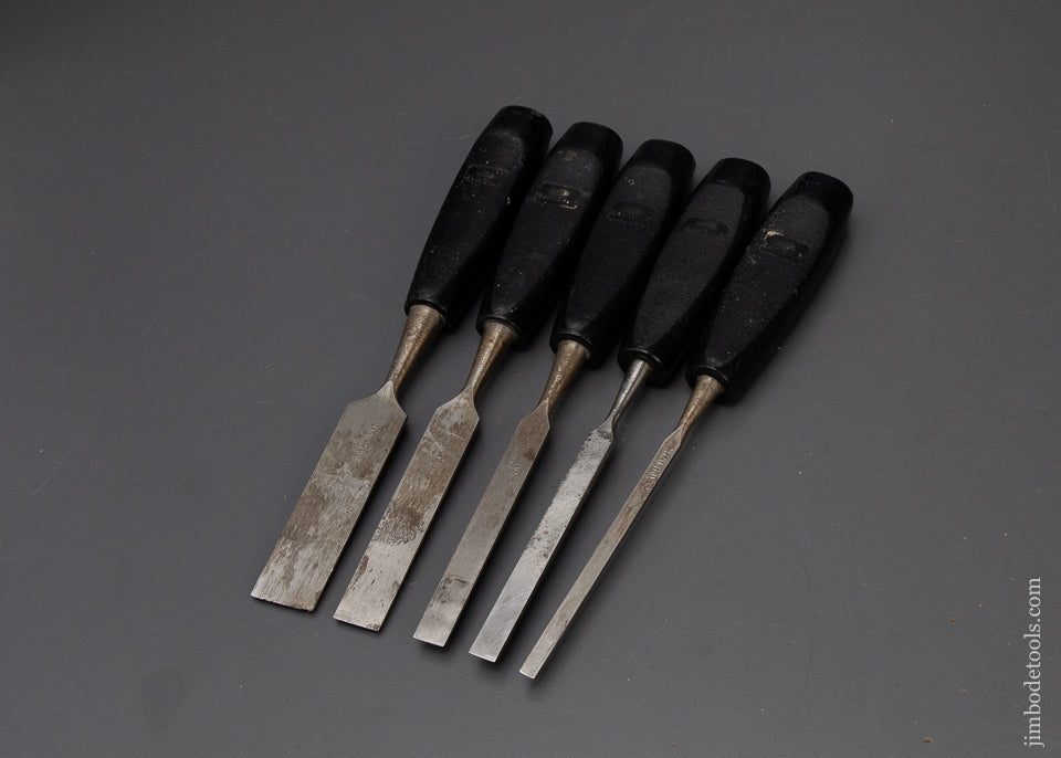 Set-of-5-SANDVIK-Bevel-Edge-Tang-Firmer-Chisels-119542