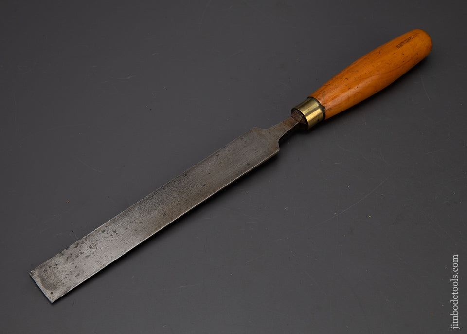 Immaculate-MARPLES-1-1/4-Inch-Long-Thin-Paring-Chisel-with-Boxwood-Handle-119543