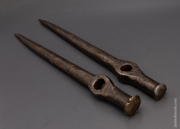 Impressive Pair of Timber Framing Draw Bore Pins - 119563 – Jim Bode Tools