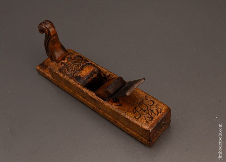 Stunning-Carved-&-Dated-Dutch-Bench-Plane-119564