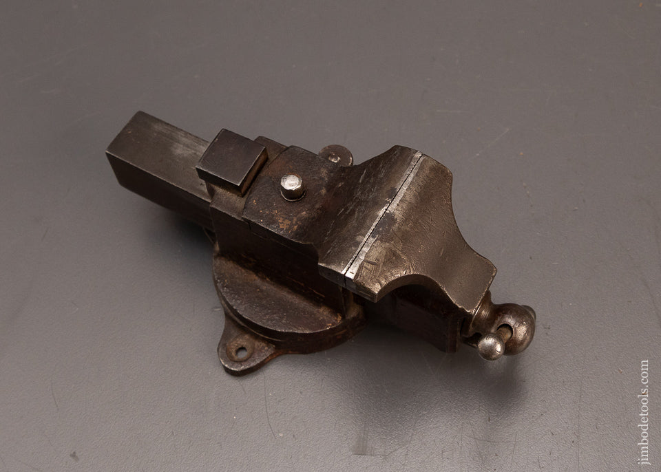 Extra-FINE-Miniature-PRENTISS-Vise-with-Original-Paint-and-Pinstripes-Swivel-Base-and-Swivel-Jaws-119573-AS OF FEB 19