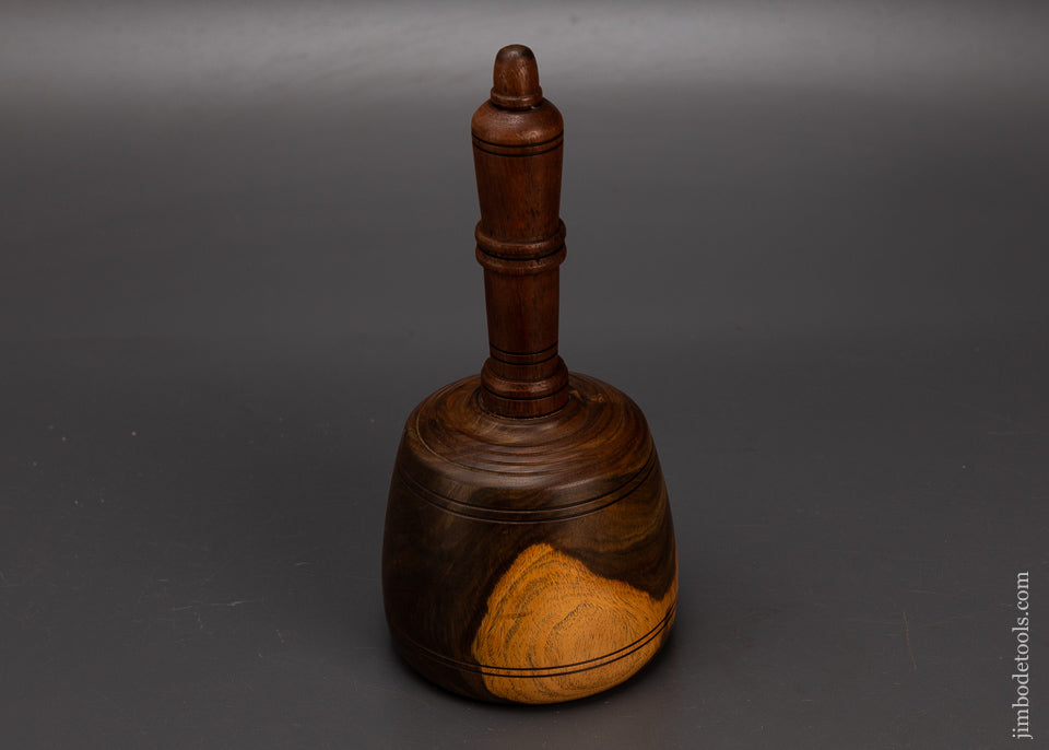 Stunning-2-Pound-18-Ounce-Fancy-Lignum-Vitae-English-Carving-Mallet-119581