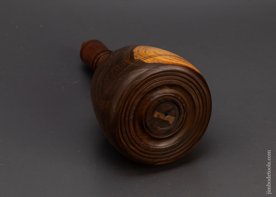 Stunning-2-Pound-18-Ounce-Fancy-Lignum-Vitae-English-Carving-Mallet-119581