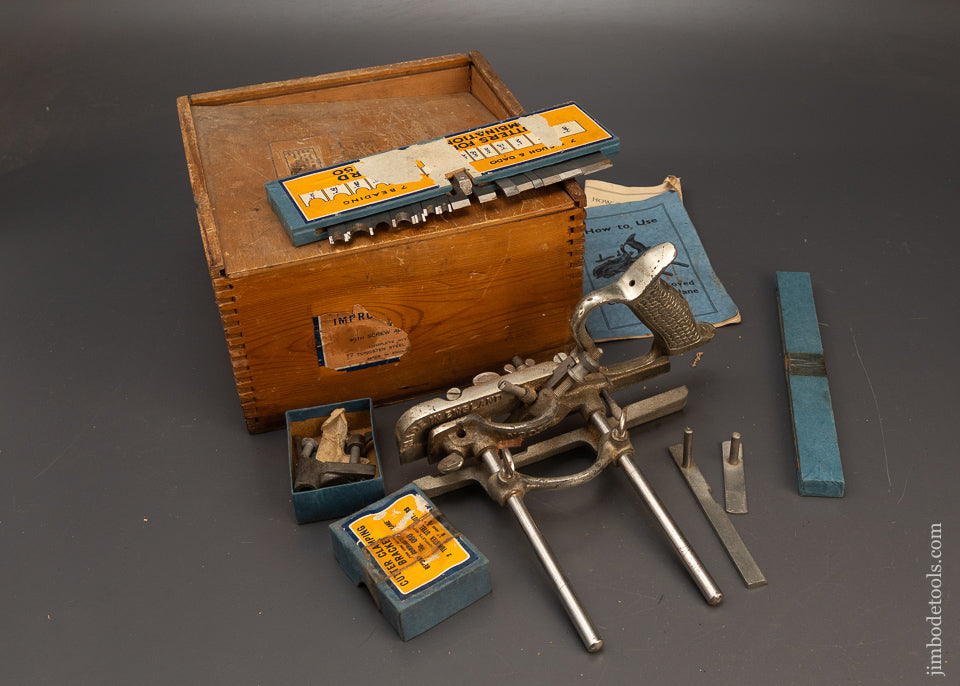 RECORD-No.-050-Improved-Combination-Plough-Plane-100%-COMPLETE-in-Original-Box-119620