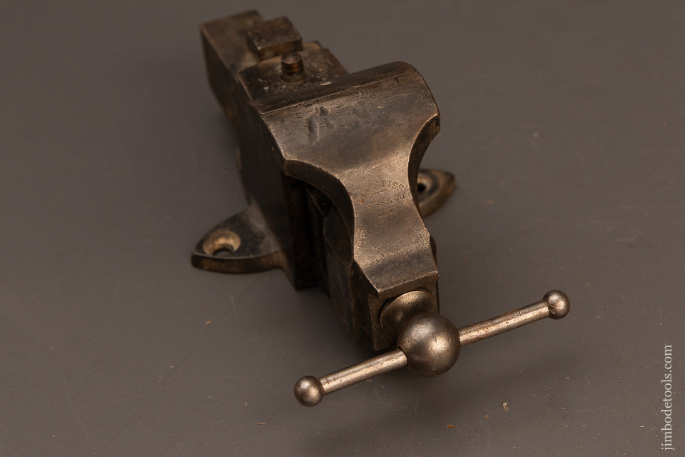 Mini-2-Inch-Prentiss-Vise-HALL-&-COOK-PATENT-with-Swivel-Jaw-119625