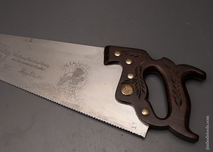 Fine-DISSTON-No.-D-15-Rosewood-Handled-VICTORY-Hand-Saw-119641