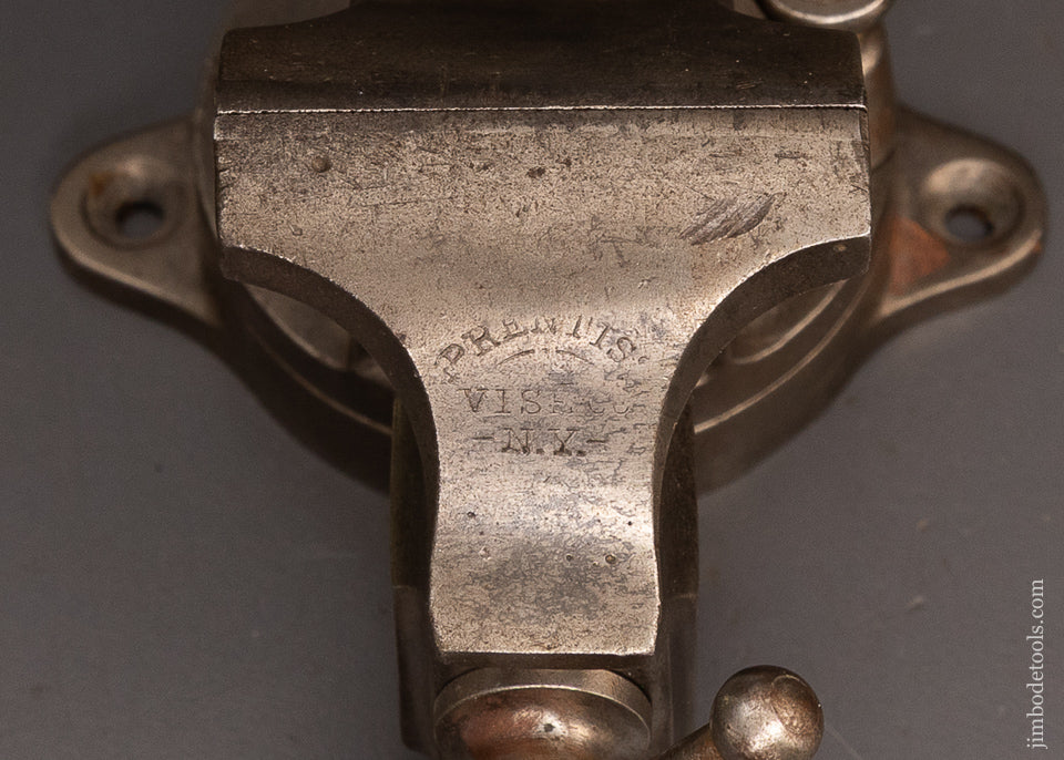 Rare-&-Fine-HALL-&-COOK-PATENT-Mini-1-3/4-Inch-Prentiss-Vise-119651