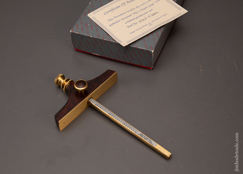 BRIDGE-CITY-TOOL-WORKS-DG-2-Depth-Gauge-Mint-in-Box-119657