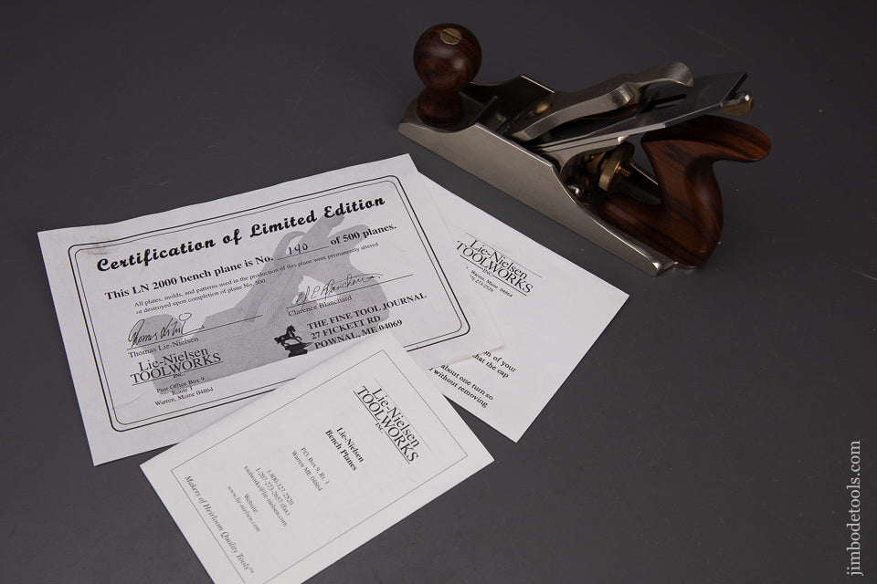 Limited-Edition-White-Bronze-&-Rosewood-LIE-NIELSEN-2000-Smooth-Plane-(No.-602)-Mint-in-Box-119667-AS-OF-MAR-6 