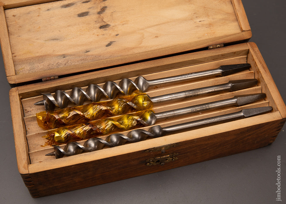 Fine-Set-of-13-RUSSELL-JENNINGS-Auger-Bits-in-3-Tiered-Box-119673
