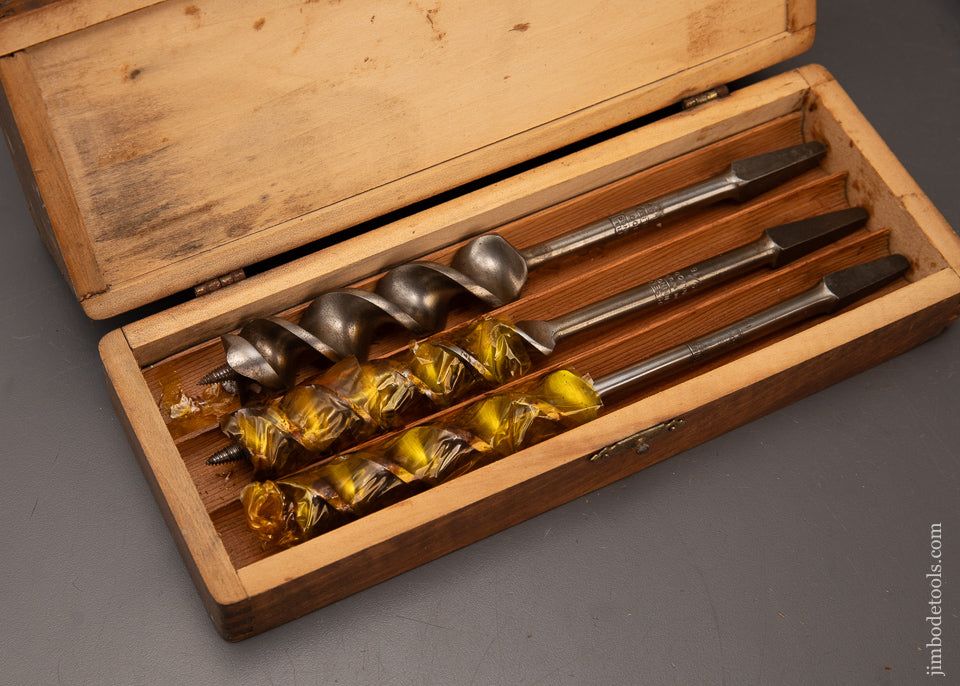 Fine-Set-of-13-RUSSELL-JENNINGS-Auger-Bits-in-3-Tiered-Box-119673