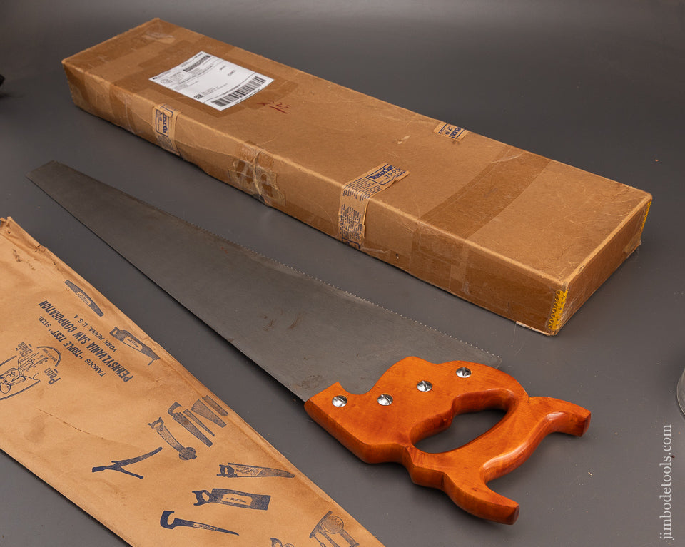 Near-Mint-in-Box-PENN-STATE-Hand-Saw-with-Birdseye-Handle-119675