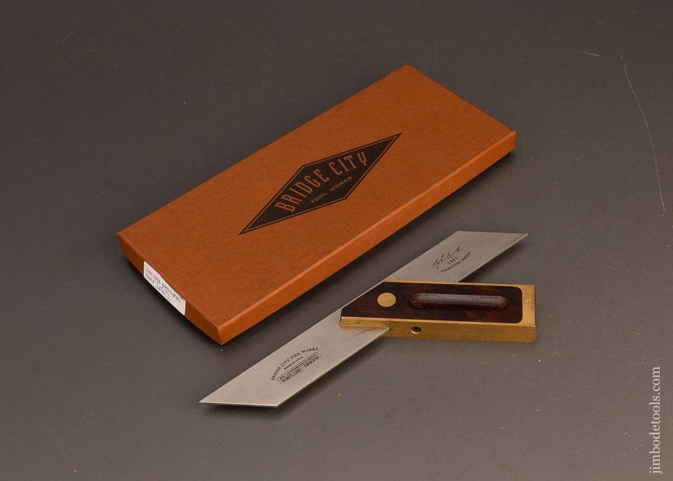 BRIDGE-CITY-TOOL-WORKS-AMS-7-Adjustable-Miter-Square-Near-Mint-in-Box-119703