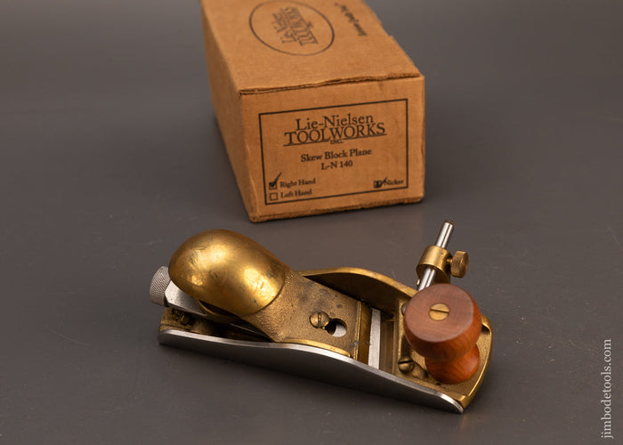 New-Mint-in-Box-Bronze-LIE-NIELSEN-No.-140-Skew-Block-Plane-119729