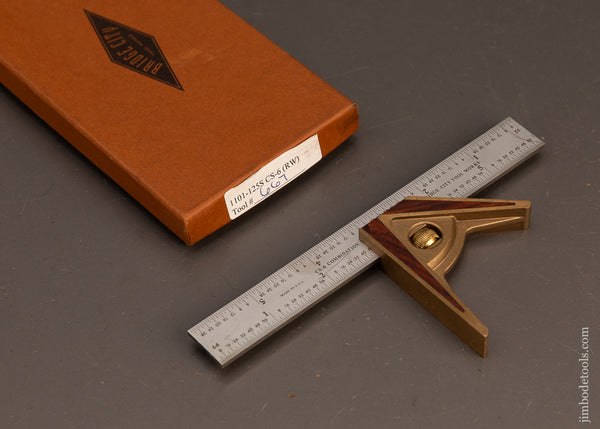 BRIDGE-CITY-TOOL-WORKS-CS-6-Rosewood-Combination-Square-Mint-in-Box-119752