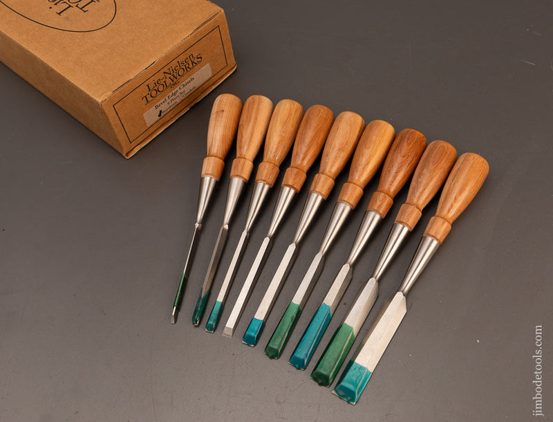 Mint-Set-of-9-LIE-NIELSEN-Bevel-Edge-Chisels-119759-AS-OF-FEB-25