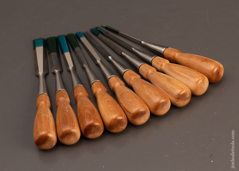Mint-Set-of-9-LIE-NIELSEN-Bevel-Edge-Chisels-119759-AS-OF-FEB-25