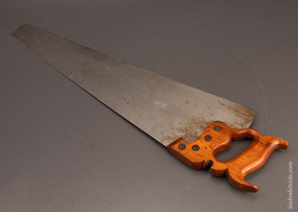 Stunning-New-Old-Stock-Spring-Steel-DISSTON-No.-16-Hand-Saw-Straight-&-Sharp-119763