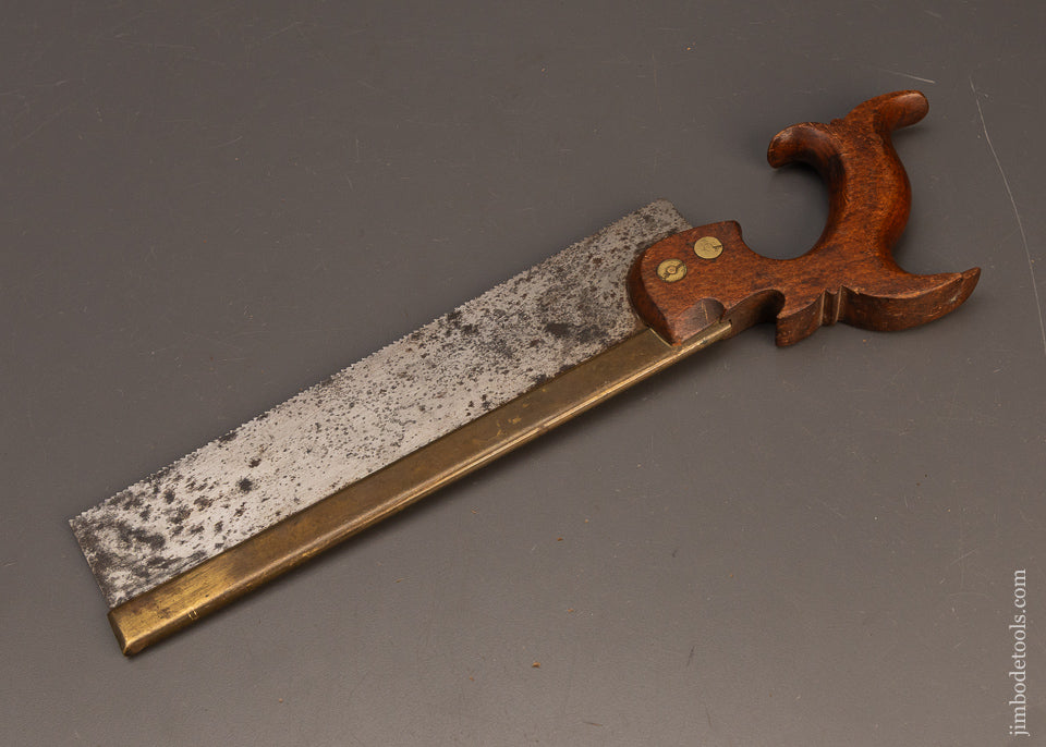 Very-Rare-WORRALL-&-CO.-Brass-Back-Dovetail-Saw-119794
