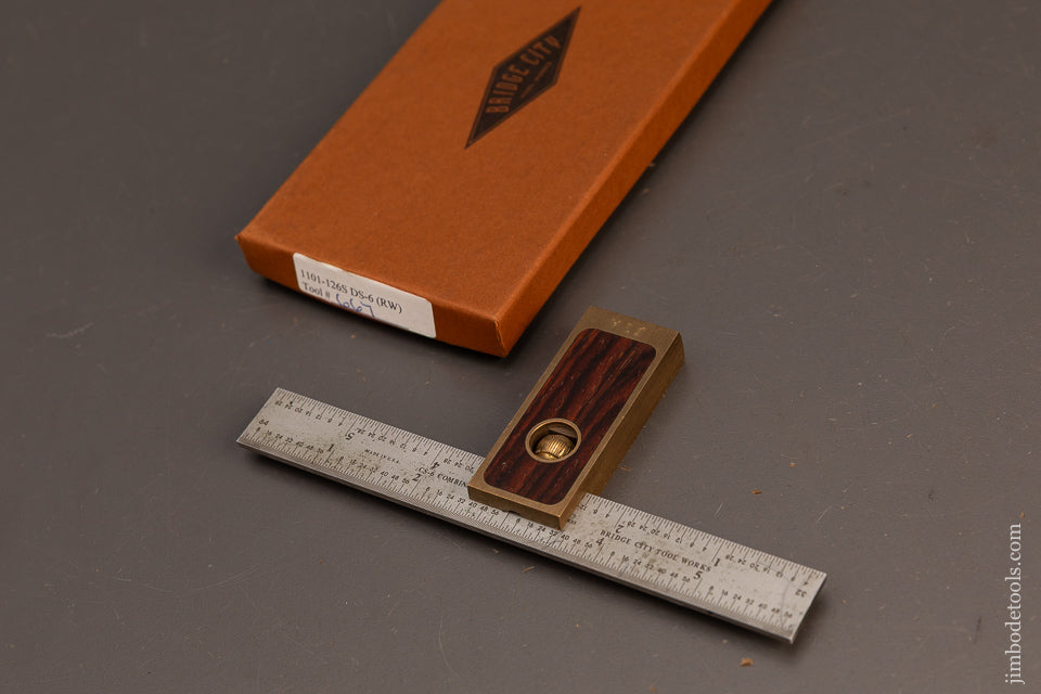 BRIDGE-CITY-TOOL-WORKS-DS-6-Rosewood-Die-Maker’s-Double-Square-Near-Mint-in-Box-119844