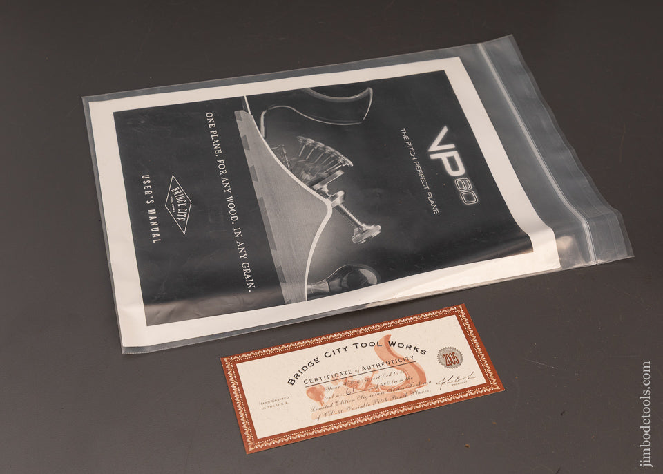 BRIDGE-CITY-TOOL-WORKS-VP-60-Variable-Pitch-Smooth-Plane-Near-Mint-in-Box-119848-AS-OF-MAR-3