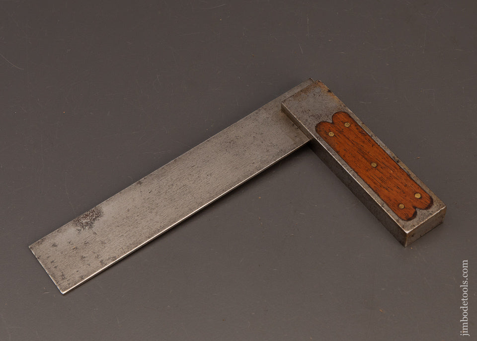Fine-6-Inch-ST.-JOHNSBURY-TOOL-CO.-Rosewood-Infill-Try-Square-119870