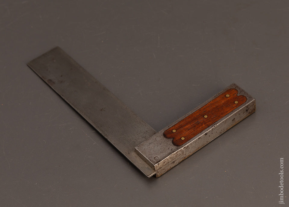 Fine-6-Inch-ST.-JOHNSBURY-TOOL-CO.-Rosewood-Infill-Try-Square-119870