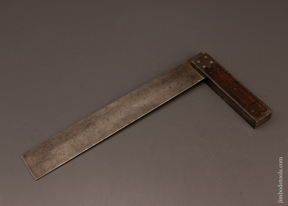 Beautiful-Rosewood-Infill-ST.-JOHNSBURY-TOOL-CO.-12-Inch-Try-Square-Fine-119881