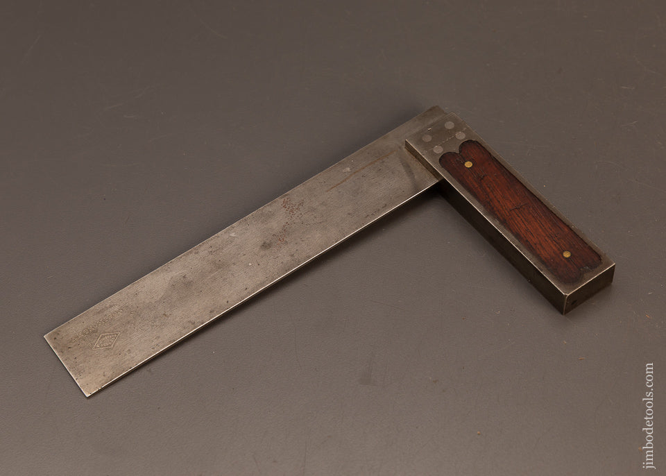 Crisp-ST.-JOHNSBURY-TOOL-CO.-7-Inch-Rosewood-Infill-Try-Square-119883