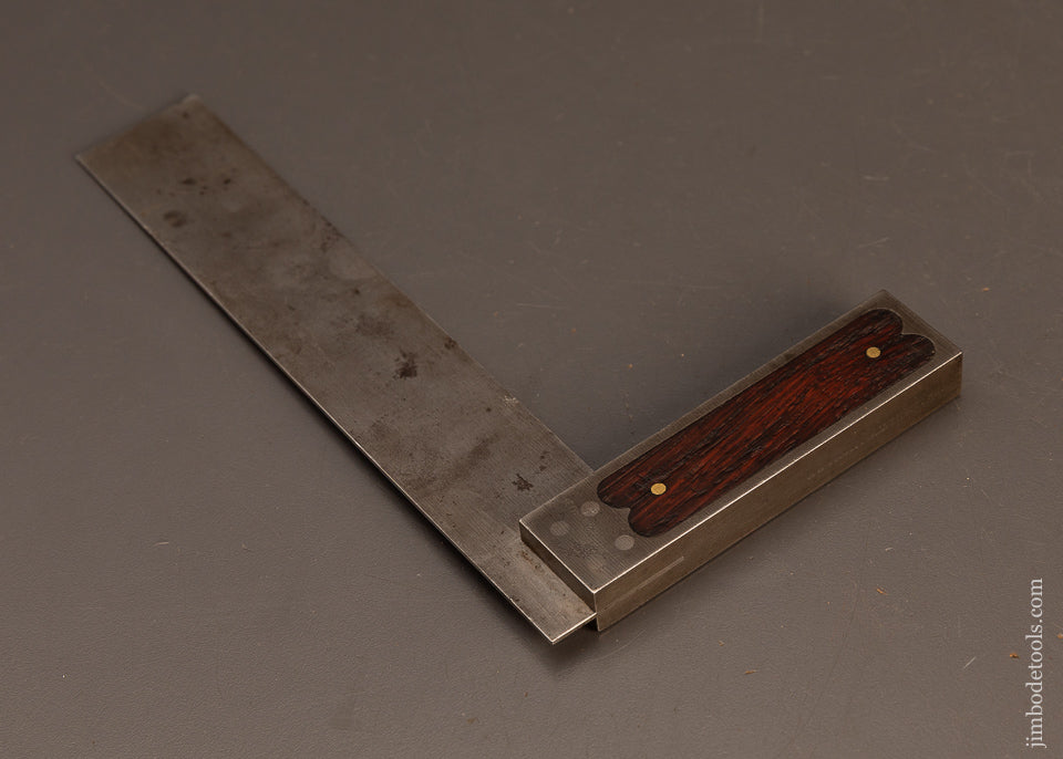 Crisp-ST.-JOHNSBURY-TOOL-CO.-7-Inch-Rosewood-Infill-Try-Square-119883