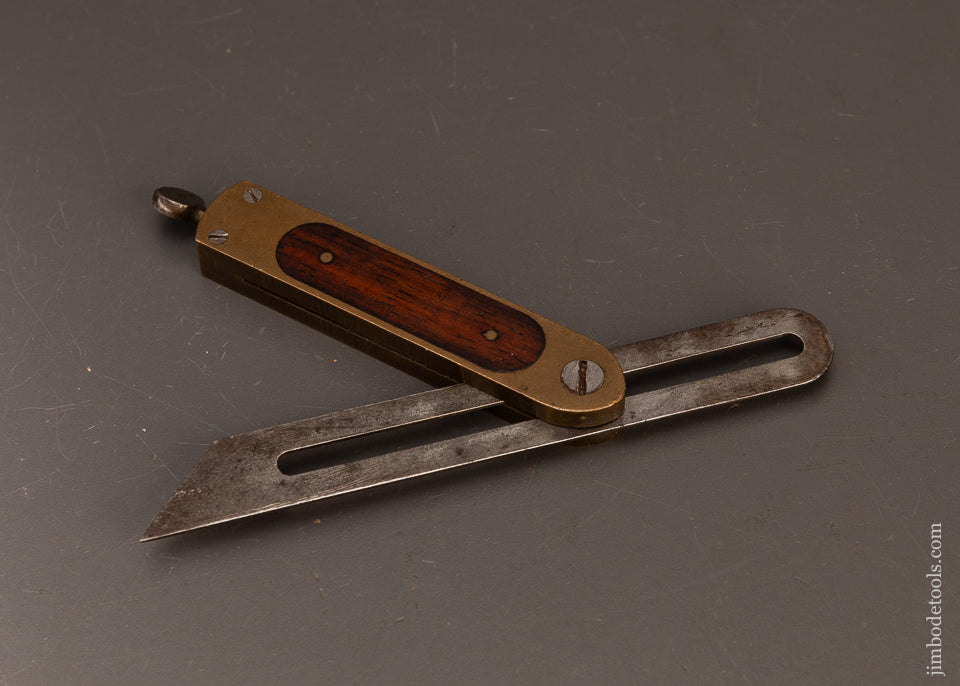 6-Inch-ROBINSON-PATENT-ST.-JOHNSBURY-TOOL-CO.-Rosewood-Infill-Brass-Bevel-Square-119890