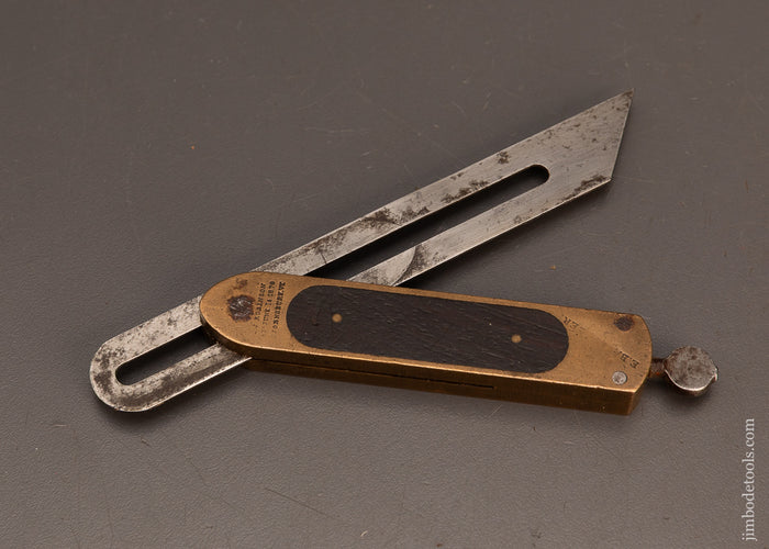 Fine-6-Inch-ROBINSON’S-PATENT-ST.-JOHNSBURY-TOOL-CO.-Rosewood-Infill-Brass-Bevel-Square-119891