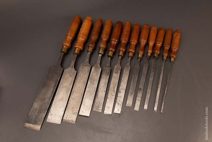 Fantastic-BUCK-BROS.-Paring-Chisels-Complete-Set-of-12-119907
