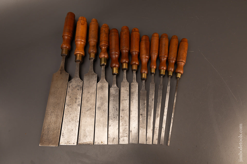 Fantastic-BUCK-BROS.-Paring-Chisels-Complete-Set-of-12-119907