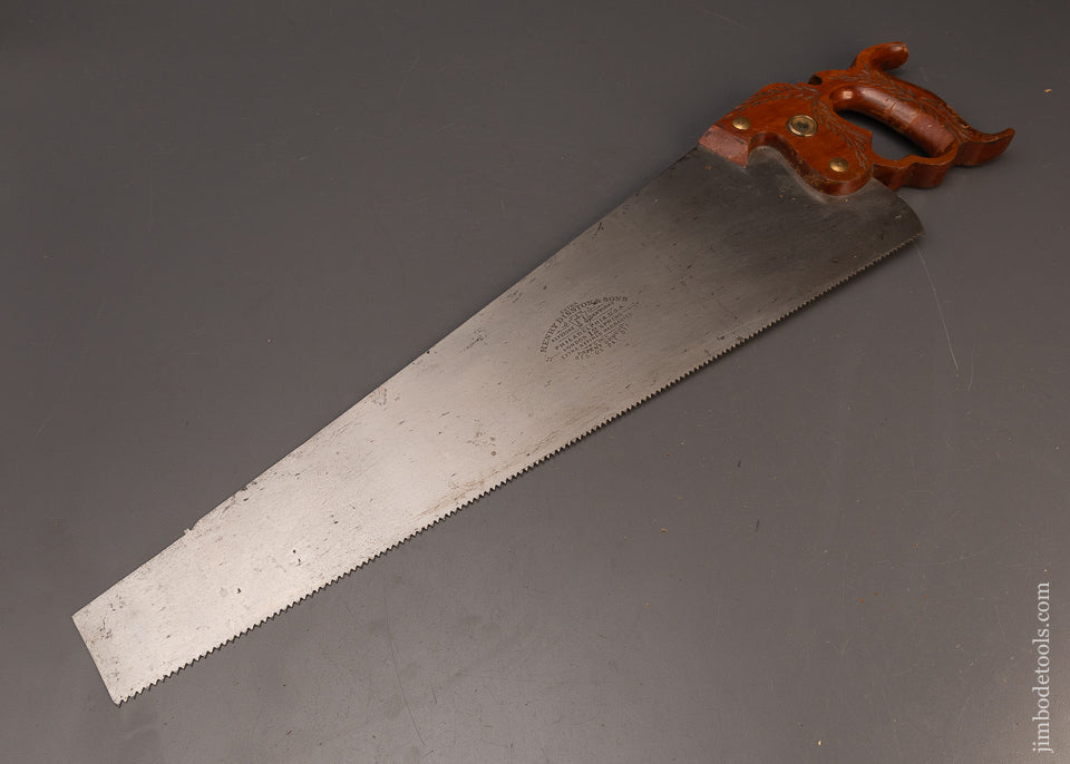 Phenomenal-Like-New-DISSTON-No.-12-London-Spring-Hand-Saw-119922